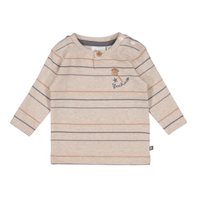 Henley-Shirt langarm Ringel