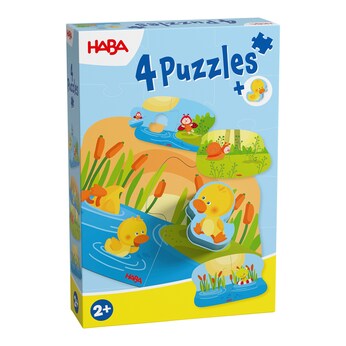 4 erste Puzzles - Tierkinder