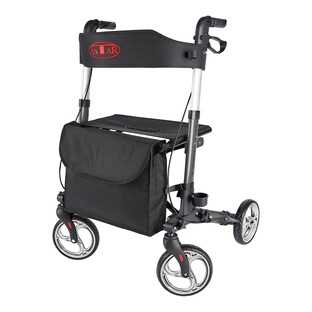 Leichtgewicht-Rollator Premium, Aluminium, mit Rückengurt und Tasche - AT51006