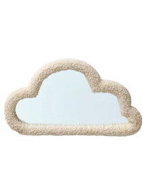 Kinderzimmer Spiegel WOLKE mit Teddyfleece-Rahmen