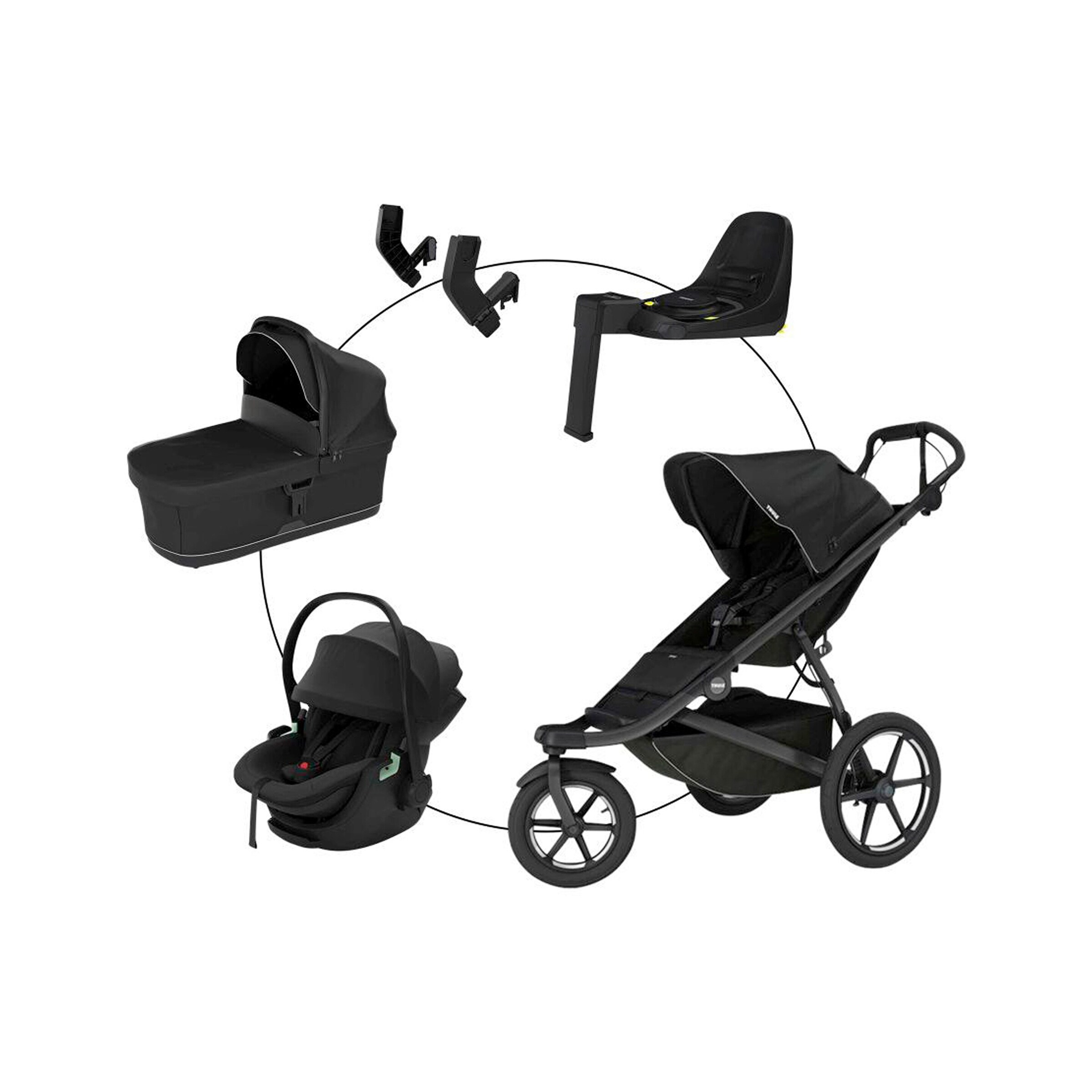 Kombikinderwagen Urban Glide 3 Magnetic Buckle Travel-Set inkl. Babyschale Maple und Isofix-Basis Alfi