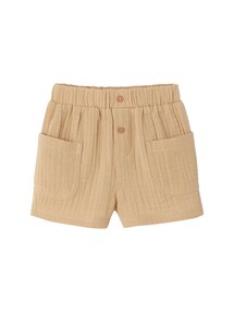 Shorts Mädchen Baby mit Dehnbund, Musselin