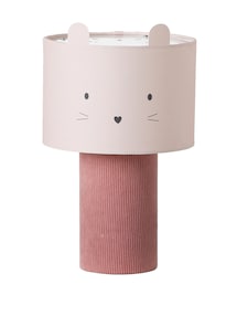 Nachttischlampe mit Mauskopf & Samt-Fuß LANDHAUS, Kinderzimmer