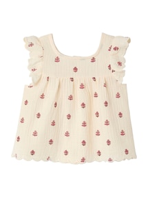 Baby Bluse mit zartem Blumenprint und Volants