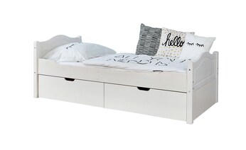 Einzelbett "Leni" 90x200 Kiefer Weiß