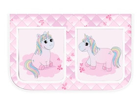 Kinder Bett-Tasche "Einhorn Rainbow" für Hoch- und Etagenbetten
