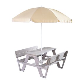 Kindersitzgruppe 'PICKNICK for 4' Outdoor +, mit Lehne, mit Schirm Set Outdoor +