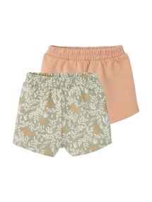 Bio-Kollektion: 2er-Pack Baby Shorts aus leichter Sweatware