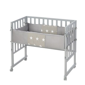 Stuben- & Beistellbett 3in1 mit Barriere Little Stars safe asleep®