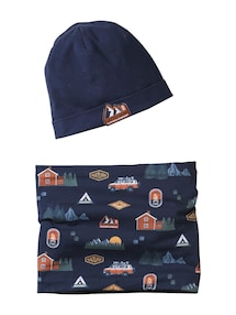 Set aus Mütze und Schlauchschal für Jungen, Fleece-Futter