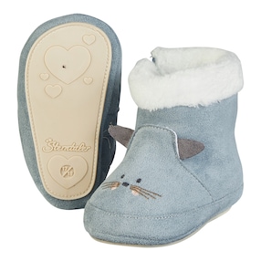Babystiefel mit Reißverschluss Katze
