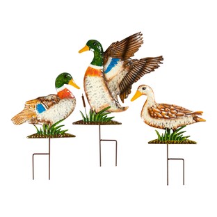 ﻿Gartenstecker „Enten-Trio“