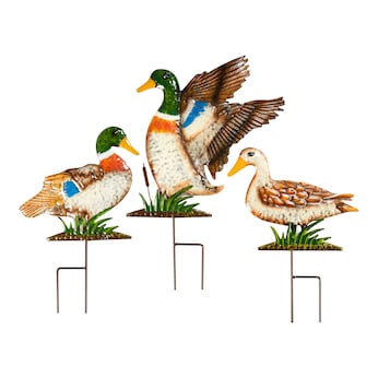 Gartenstecker „Enten-Trio“