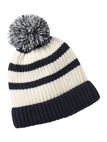Gestreiftes Set: Mütze, Snood und Handschuhe  für Jungen