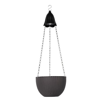 LED-Hängetopf „Rattan“