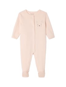 Baby Strampler mit Katze, Bio-Baumwolle