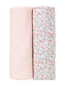 2er-Pack Baby Wickeltücher, Pucktücher