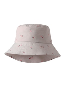 Sonnenhut mit breiter Krempe und Kirschmotiven Mädchen