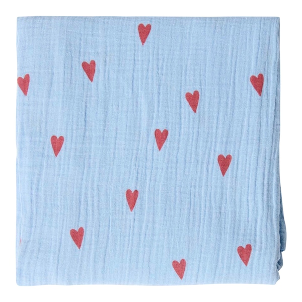 blau mit Herzen 