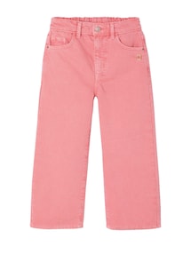 Weite Mädchen Hose mit Blumenstickerei, Bundweite verstellbar
