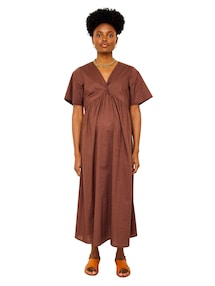 Midi-Kleid mit Twist-Detail für Schwangerschaft und Stillzeit