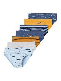 7er-Pack Jungen Slips mit Bio-Baumwolle, Wale