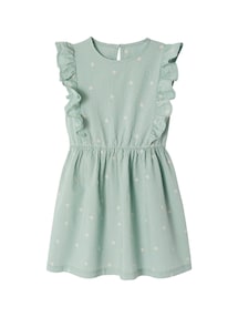 Mädchen Volantkleid aus Seersucker