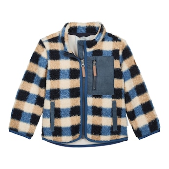 Plüschjacke Karo