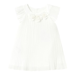 Plissee-Kleid Flügelarm Blumen