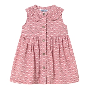 Kleid ohne Arm Kragen Blumen