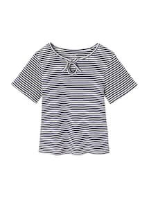 T?Shirt Mädchen mit Zierschleife am Hals