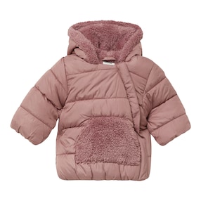 Steppjacke mit Kapuze und Plüschfutter
