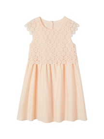 Festliches Mädchen Kleid mit Makrameespitze