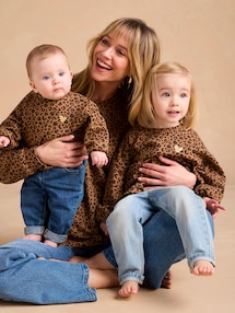 Damen Sweatshirt Mama-Tochter-Capsule LEOPARD Bio-Baumwolle