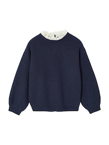 Mädchen Pullover mit Volantkragen Geschwister-Capsule