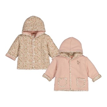 Ajour-Wendejacke mit Kapuze Blumen