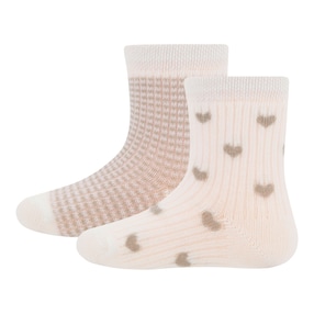 2er-Pack Socken Karo Herzen