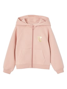 Mädchen Kapuzensweatjacke für Sport und Freizeit mit Recycling-Polyester