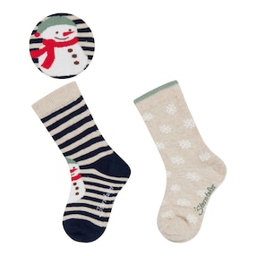 2er-Pack Socken Schneemann Schneeflocke