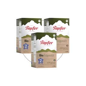3er Pack Bio Folgemilch 2  600 g