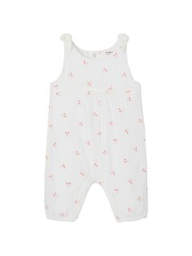 Mädchen Baby Overall, bestickte Motive