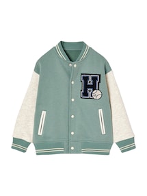 College-Sweatjacke mit Aufnäher Jungen