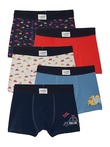 5er-Pack Boxershorts mit Autos Bio-Baumwolle, Jungen
