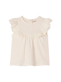 Baby T-Shirt mit Spitzen-Ärmeln