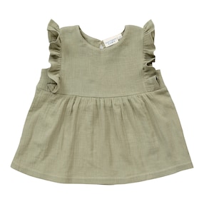 Musselin-Bluse mit Flügelarm