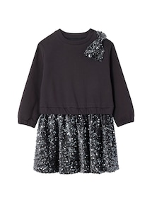 Festliches Mädchenkleid mit Pailletten und 2-in-1-Effekt