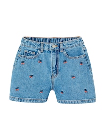 Shorts mit Stickereien Mädchen