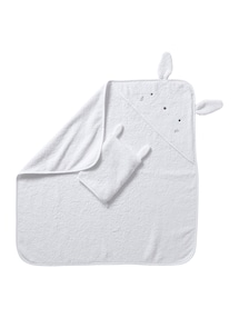 Bio-Kollektion: Baby-Set aus Badetuch und Waschhandschuh