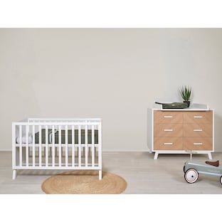 2-tlg. Babyzimmer Venice Fishbone White