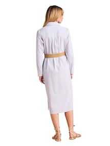 Hemdblusenkleid für Schwangerschaft und Stillzeit aus Leinenmix